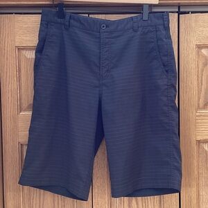 Nike dri-fit golf shorts. Men’s size 32. Dark charcoal gray with faint stripes